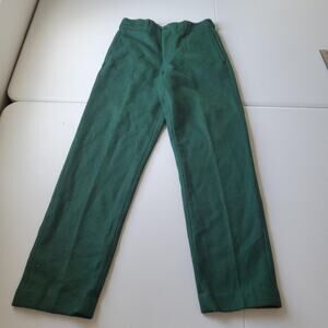 Vintage Johnson Woolen Mills Pants Mens 31x33 Green Wool Straight Leg Hunting